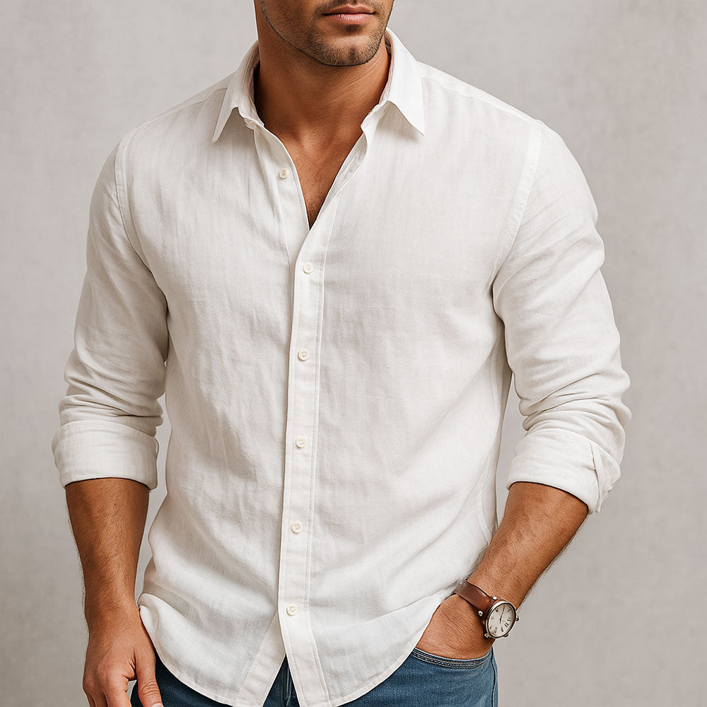 White Linen Essential Shirt